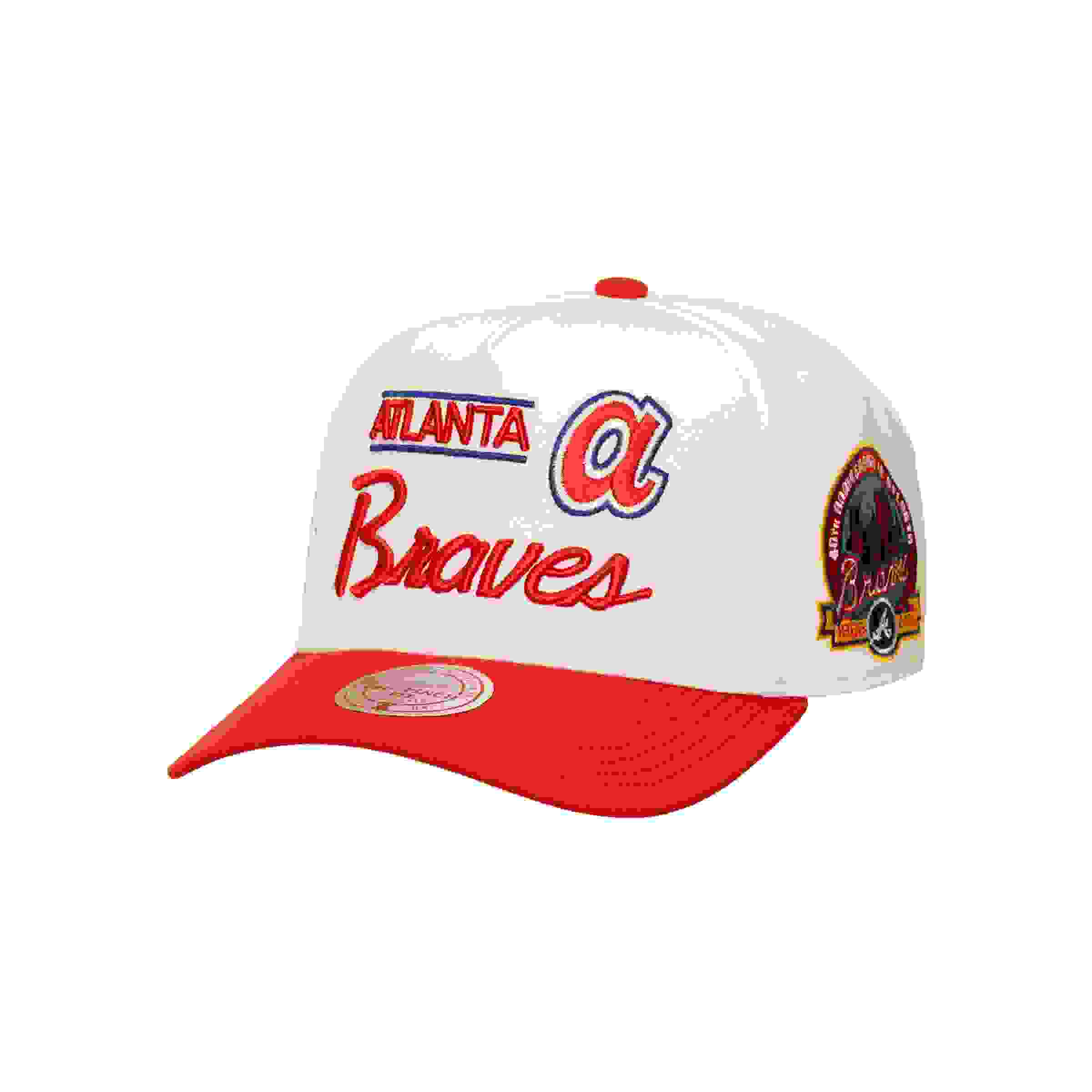 Mitchell & Ness Atlanta Braves Bill Smack White/Red Snapback Hat